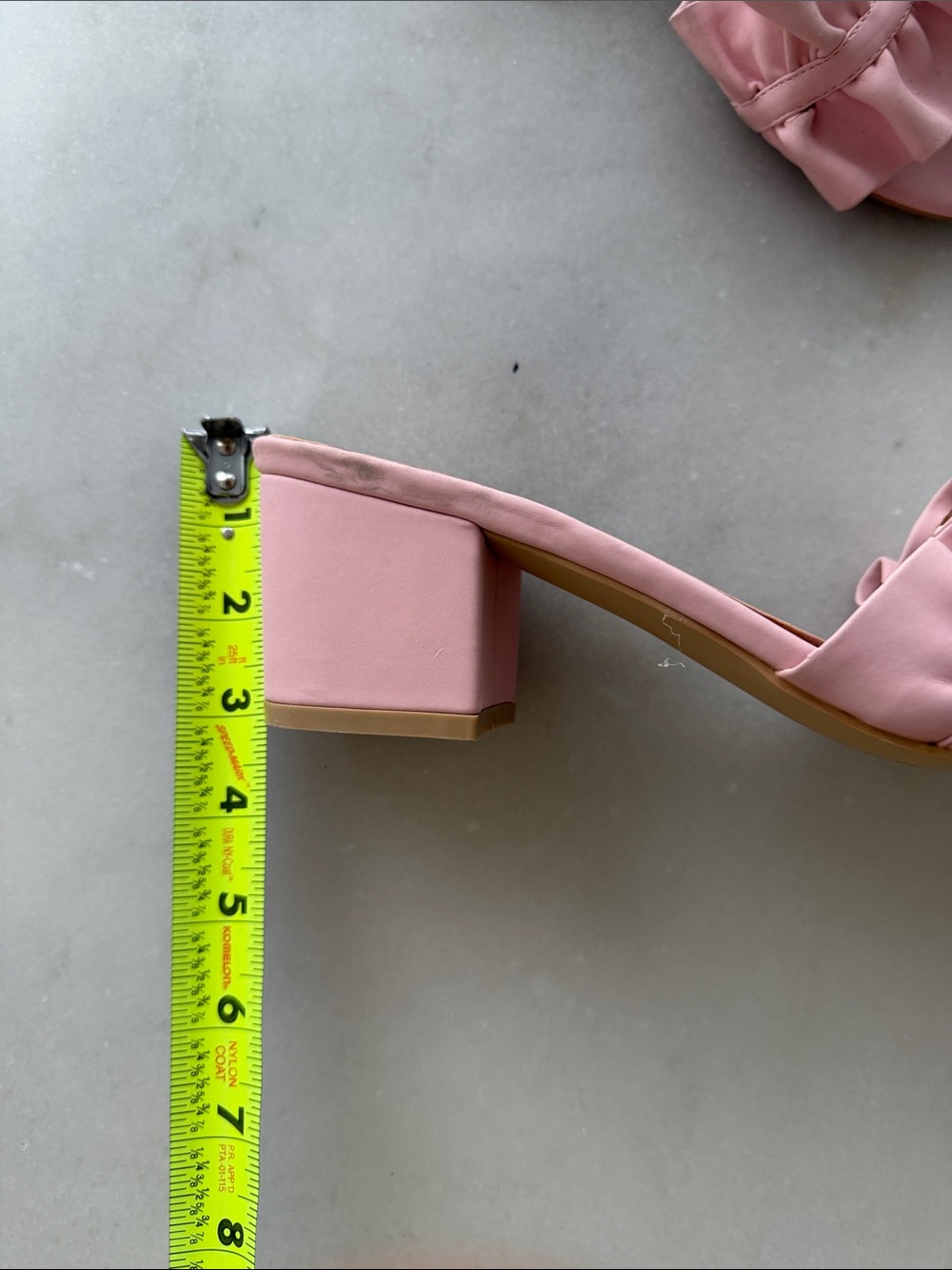 Pink Ruffle Slide Heels - Picture 7 of 7